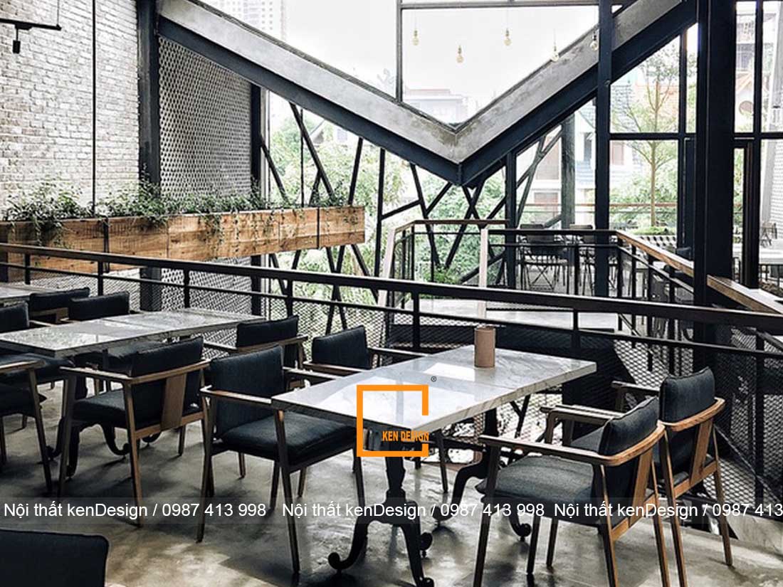  thiết kế quán cafe khung thép 